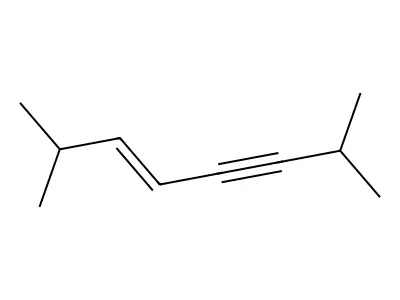 (E)-2,7-dimethyloct-3-en-5-yne structure