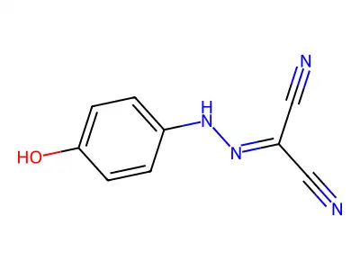 Propanedinitrile, [(4-hydroxyphenyl)hydrazono]- structure