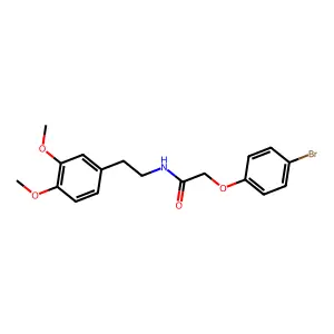 2-(4-bromophenoxy)-N-[2-(3,4-dimethoxyphenyl)ethyl]acetamide structure
