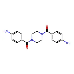 1,4-Bis(4-aminobenzoyl)piperazine structure