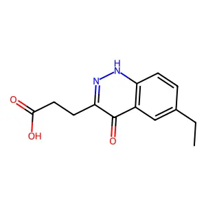 3-(6-ethyl-4-oxo-1H-cinnolin-3-yl)propanoic acid structure