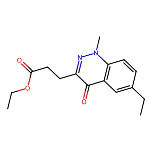 Ethyl 3-(6-ethyl-1-methyl-4-oxocinnolin-3-yl)propanoate structure