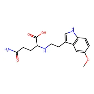 L-N-(2-(5-甲氧基-3-吲哚基)乙基)谷氨酰胺 structure