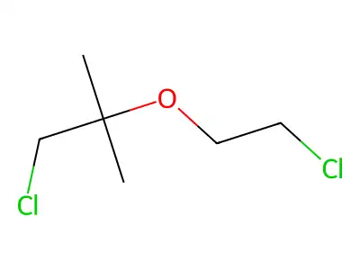 1-chloro-2-(2-chloroethoxy)-2-methylpropane structure