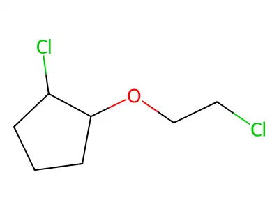 Cyclopentane, 1-chloro-2-(2-chloroethoxy)- structure