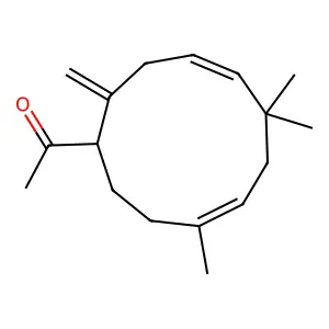 Ethanone, 1-(6,6,9-trimethyl-2-methylene-4,8-cycloundecadien-1-yl)- structure