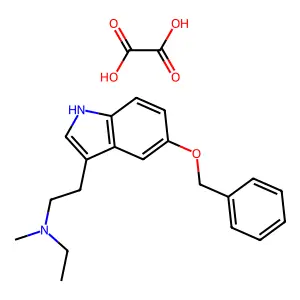 oxalic acid; {2-[5-(benzyloxy)-1H-indol-3-yl]ethyl}(ethyl)methylamine structure