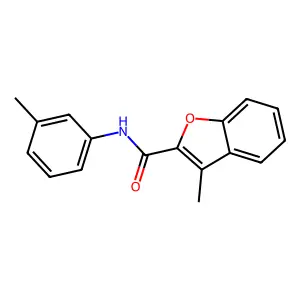 3-methyl-N-(3-methylphenyl)-1-benzofuran-2-carboxamide structure