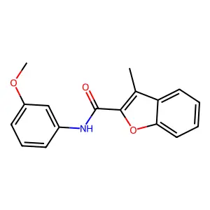 N-(3-methoxyphenyl)-3-methyl-1-benzofuran-2-carboxamide structure