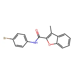 N-(4-bromophenyl)-3-methyl-1-benzofuran-2-carboxamide structure