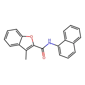 3-methyl-N-(naphthalen-1-yl)-1-benzofuran-2-carboxamide structure