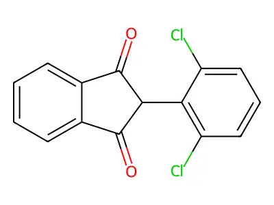 1H-Indene-1,3(2H)-dione, 2-(2,6-dichlorophenyl)- structure