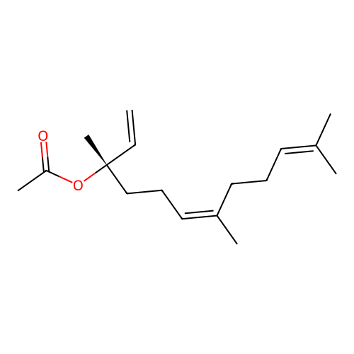 1,6,10-Dodecatrien-3-ol, 3,7,11-trimethyl-, 3-acetate, (3S,6Z)- structure
