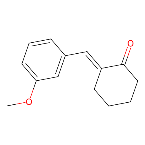 (2E)-2-[(3-methoxyphenyl)methylidene]cyclohexan-1-one structure