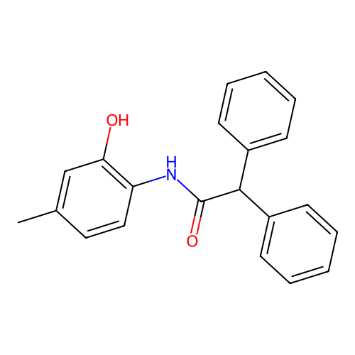 N-(2-hydroxy-4-methylphenyl)-2,2-diphenylacetamide structure
