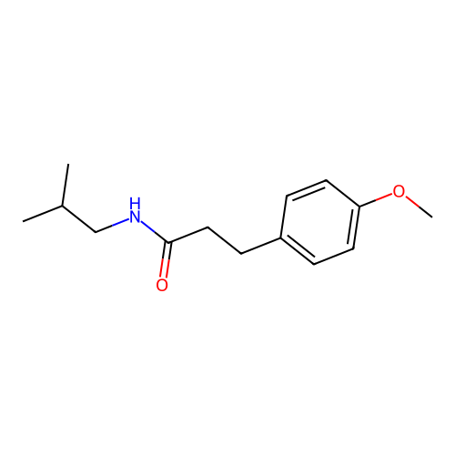 3-(4-methoxyphenyl)-N-(2-methylpropyl)propanamide structure