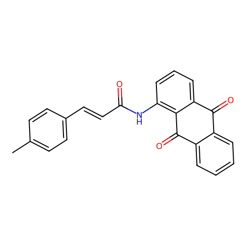 (E)-N-(9,10-dioxoanthracen-1-yl)-3-(4-methylphenyl)prop-2-enamide structure
