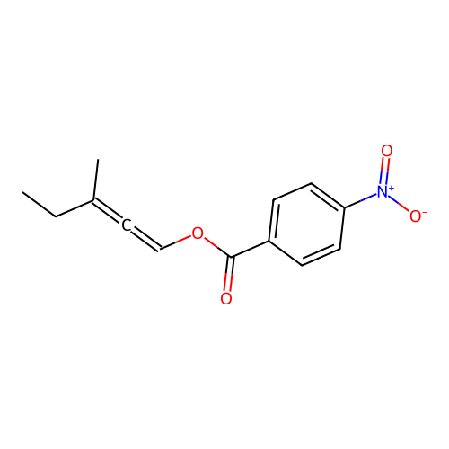 1,2-Pentadien-1-ol, 3-methyl-, 4-nitrobenzoate structure