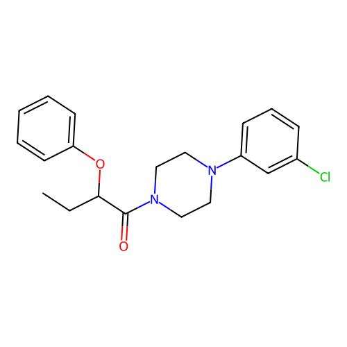 1-[4-(3-Chlorophenyl)piperazin-1-yl]-2-phenoxybutan-1-one structure