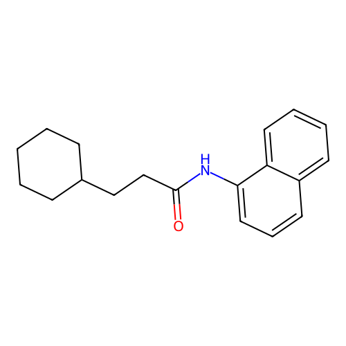 3-cyclohexyl-N-(1-naphthyl)propanamide structure