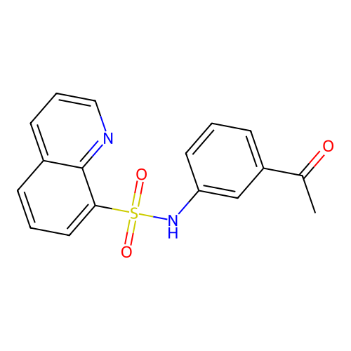 N-(3-acetylphenyl)quinoline-8-sulfonamide structure