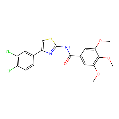 N-[4-(3,4-dichlorophenyl)-1,3-thiazol-2-yl]-3,4,5-trimethoxybenzamide structure
