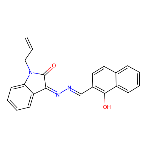 3-[(1-Oxonaphthalen-2-ylidene)methylhydrazinylidene]-1-prop-2-enylindol-2-one structure