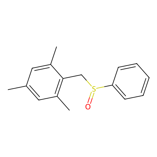 Mesitylmethyl phenyl sulfoxide structure