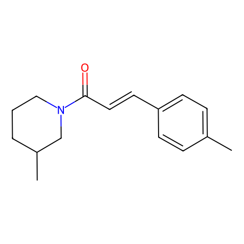 Piperidine, 3-methyl-1-[3-(4-methylphenyl)-1-oxo-2-propenyl]- structure