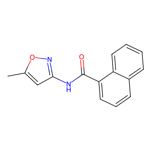 N-(5-methyl-1,2-oxazol-3-yl)naphthalene-1-carboxamide structure
