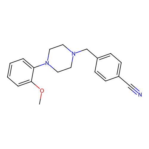 4-{[4-(2-Methoxyphenyl)piperazin-1-YL]methyl}benzonitrile structure