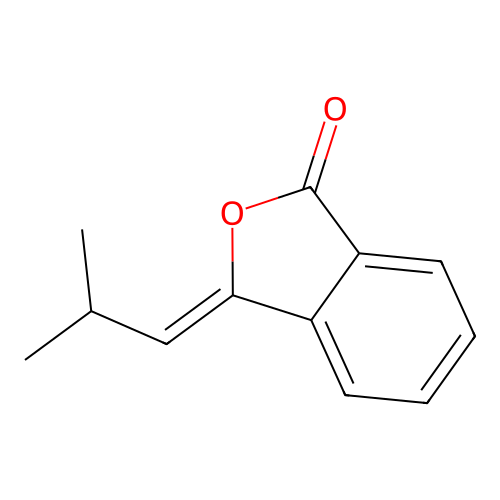 1(3H)-Isobenzofuranone, 3-(2-methylpropylidene)-, (3Z)- structure