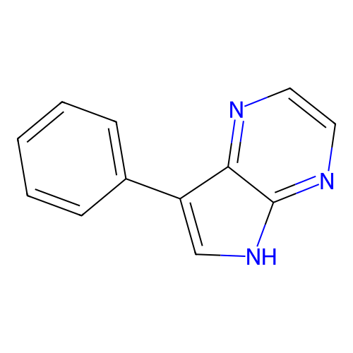 3-Phenyl-pyrrolo(2,3-b)pyrazine structure