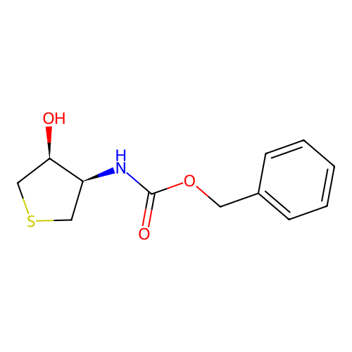 rac-benzyl N-[(3R,4S)-4-hydroxythiolan-3-yl]carbamate structure