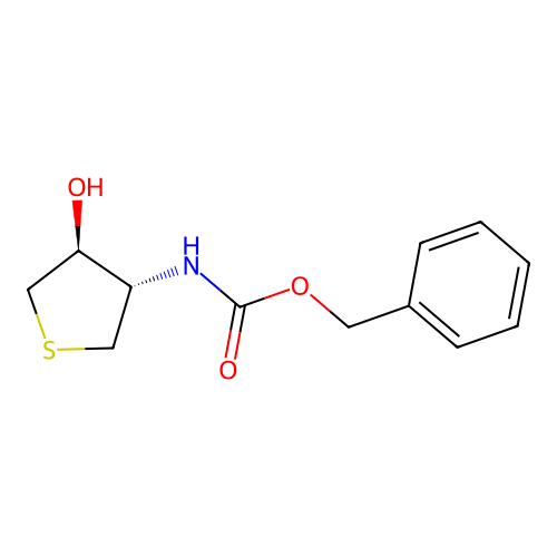 benzyl ((3S,4S)-4-hydroxytetrahydrothiophen-3-yl)carbamate structure