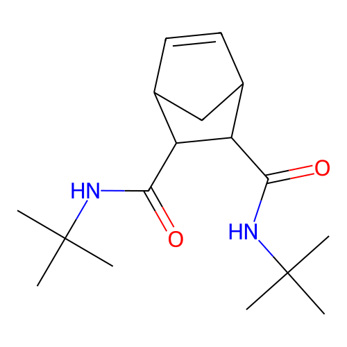 2-N,3-N-ditert-butylbicyclo[2.2.1]hept-5-ene-2,3-dicarboxamide structure