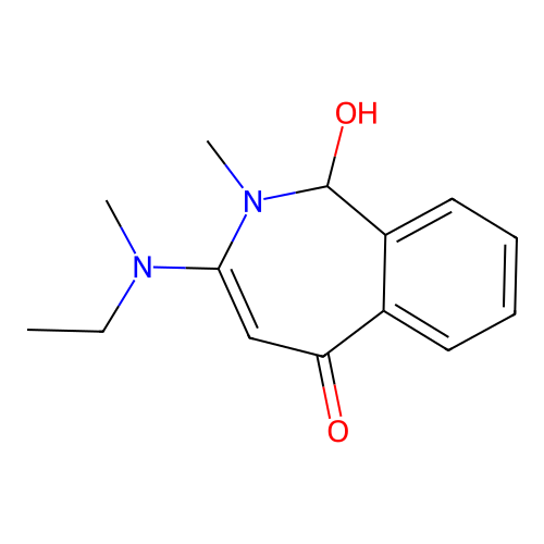 3-(ethyl(methyl)amino)-1-hydroxy-2-methyl-1H-benzo[c]azepin-5(2H)-one structure