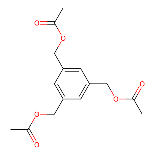 1,3,5-tris-(Hydroxymethyl)benzene triacetate structure