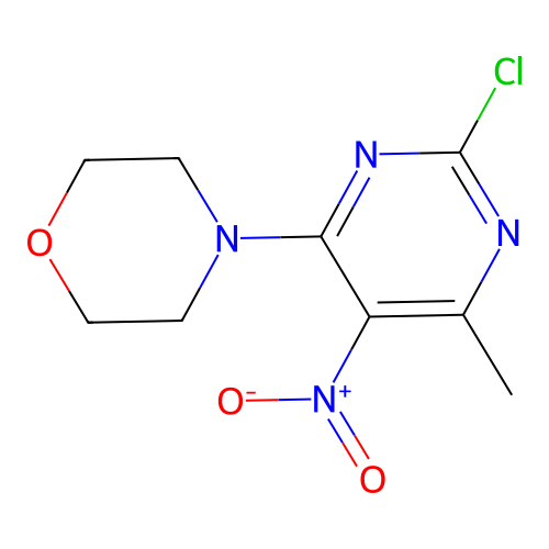 4-(2-Chloro-6-methyl-5-nitro-4-pyrimidinyl)morpholine structure