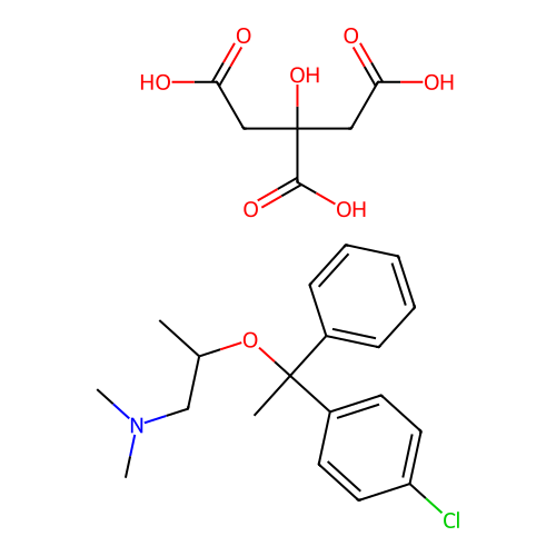 Mecloxamine citrate structure