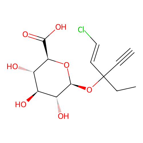 Ethchlorvynol glucuronide structure