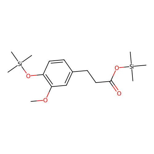 3-Methoxy-4-(trimethylsilyloxyl)trimethylsilyl ester of Benzenepropanoic acid structure