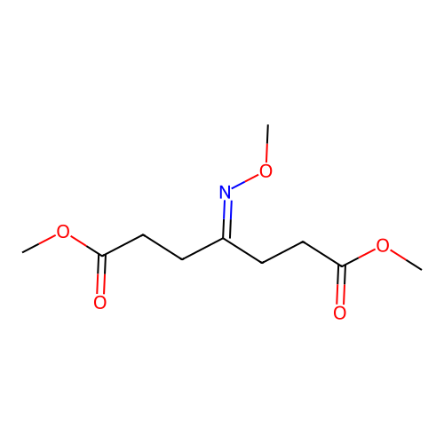 Heptanedioic acid, 4-(methoxyimino)-, dimethyl ester structure