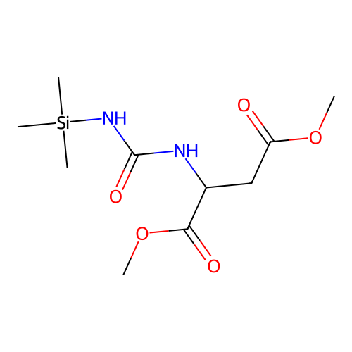 Butanedioic acid, 2-[[[(trimethylsilyl)amino]carbonyl]amino]-, dimethyl ester structure