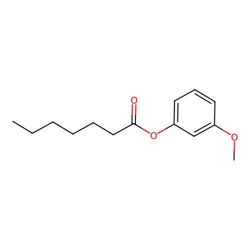 Heptanoic acid, 3-methoxyphenyl ester structure