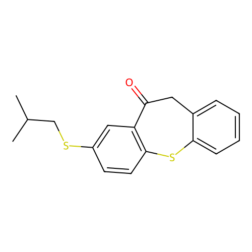3-(2-methylpropylsulfanyl)-6H-benzo[b][1]benzothiepin-5-one structure