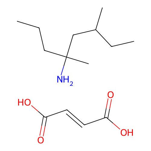 4-Octanamine, 4,6-dimethyl-, (E)-2-butenedioate (1:1) structure