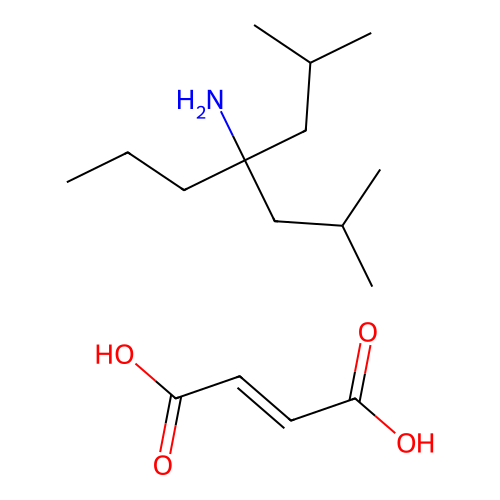 4-Heptanamine, 2,6-dimethyl-4-propyl-, (E)-2-butenedioate (1:1) structure