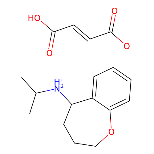 1-Benzoxepin-5-amine, 2,3,4,5-tetrahydro-N-isopropyl-, fumarate (1:1) structure