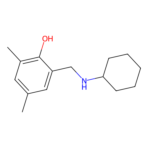 2-[(Cyclohexylamino)methyl]-4,6-dimethylphenol structure